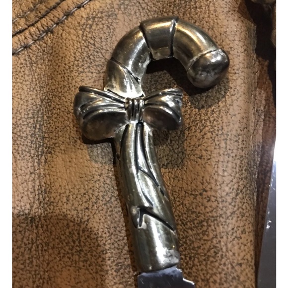 WALLACE Christmas SPREADERS Santa snowman candy cane tree holiday 4 stainles SET - Picture 6 of 7